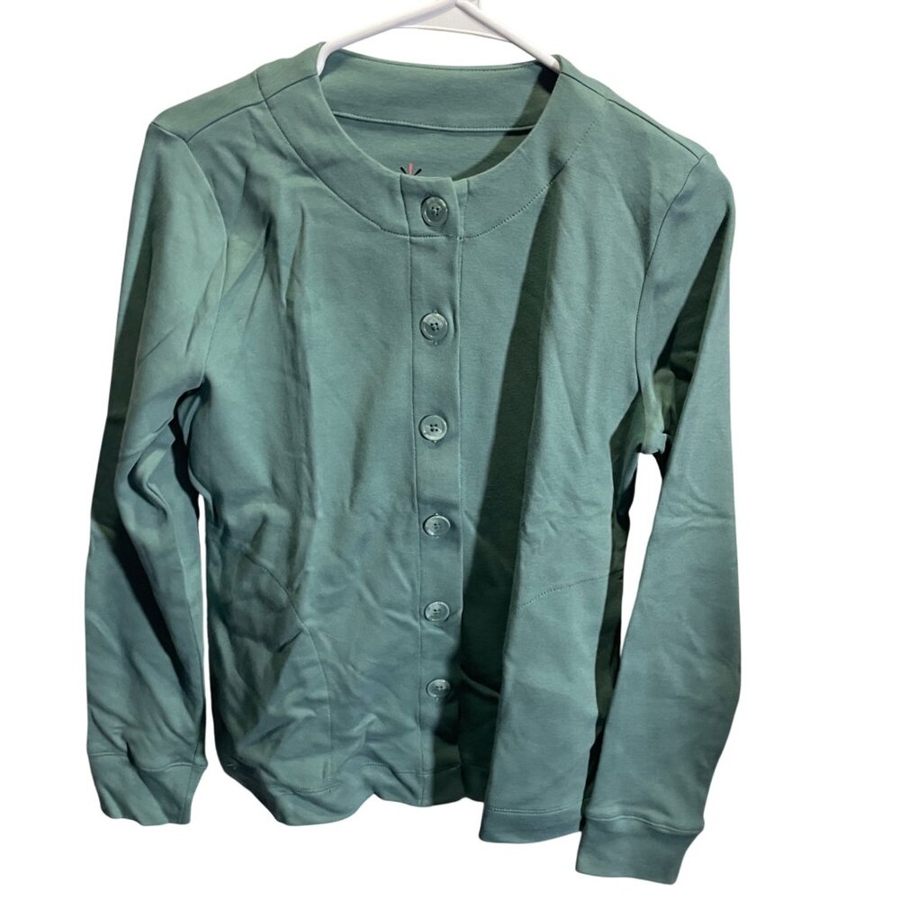 Isaac Mizrahi‎ Live Essentials Button-Up Cardigan XS Mint Green